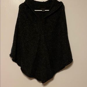 Wool Hooded Poncho
